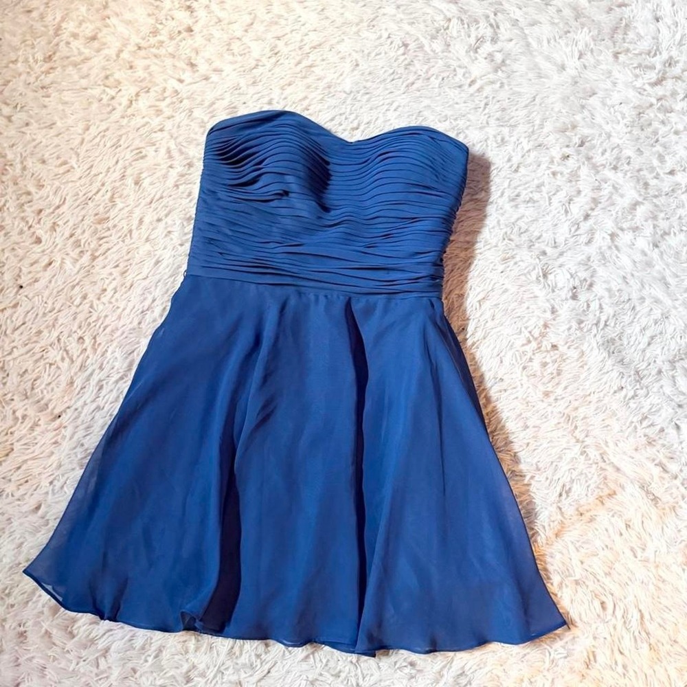 Formal Flowy Ruched Bodice Sweetheart Neck Cocktail Dress Womens 6 Whimsy Simple